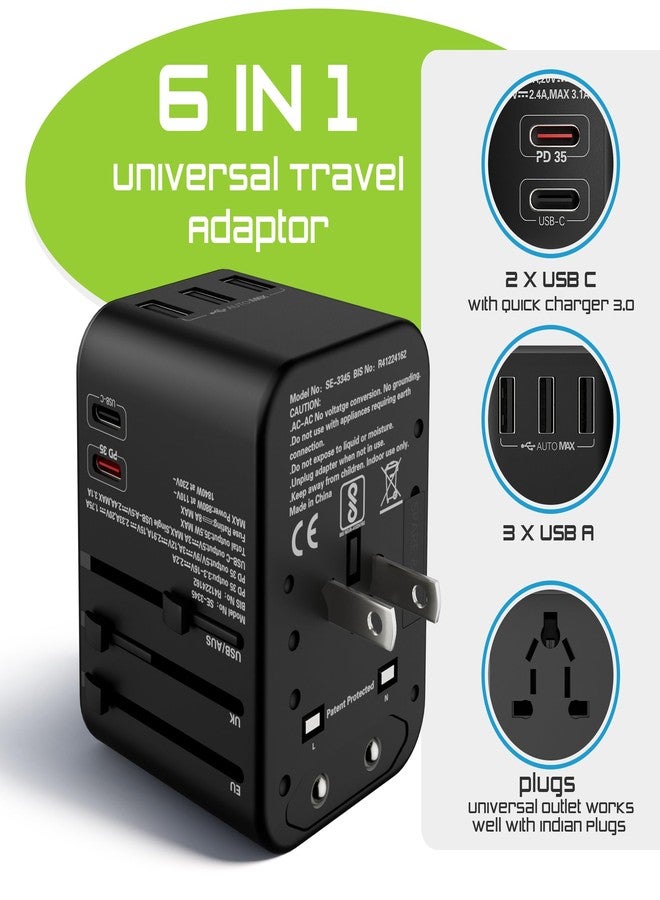 2Buds Universal Travel Adapter International | All-in-One Travel Plug Adapter with USB | Europe UK USA Asia - Image 2